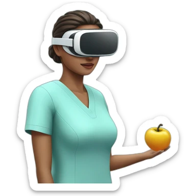 Surgeon-with-virtual-reality-display-operating-on-woman sticker