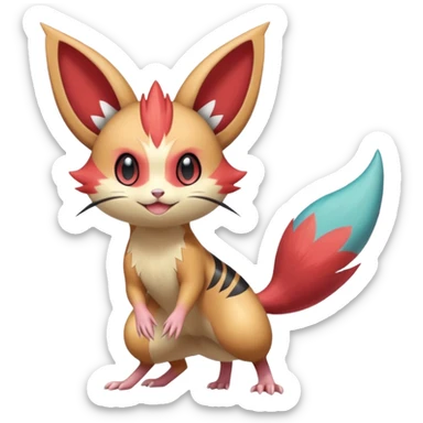 Sneasel-Furret-Meloetta-Victini-fusion sticker