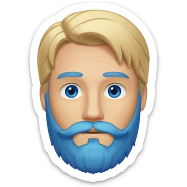 blonde long hair bearded man sticker