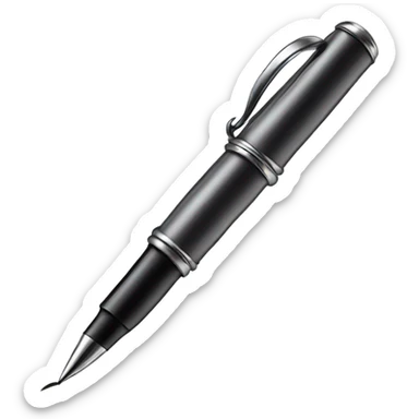 Pen writing a note sticker