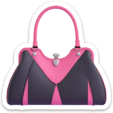 pink and black gothic purse sticker