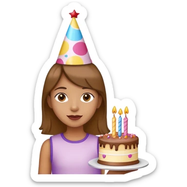 chica en fiesta de cumpleñaos sticker