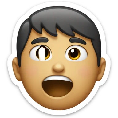 an emoji choking itself  sticker