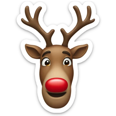 Red Nosed Reindeer sticker