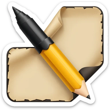 pergamino con historia sticker