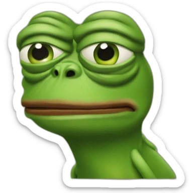 Pepe (meme) expressing a lack of interest sticker