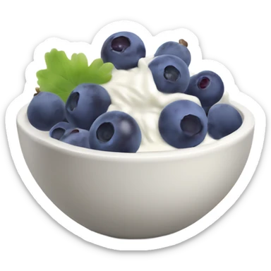 yoghurt bowl with grapes and blueberries sticker