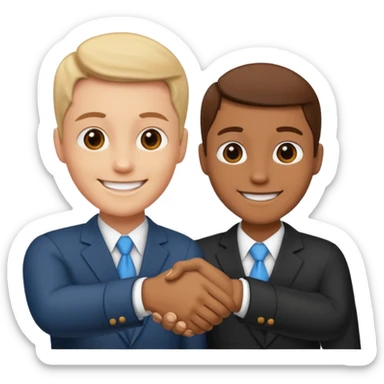 Dos personas dandose la mano  sticker