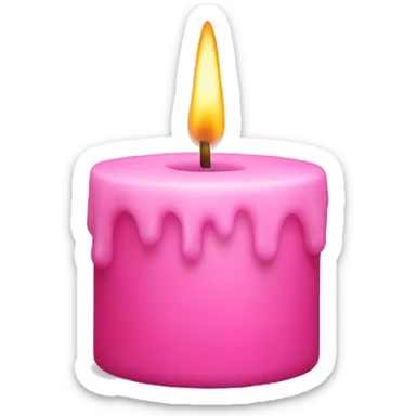 pink candle sticker