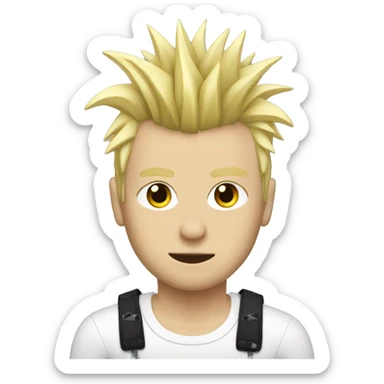British punk guy with blond spiked hair sticker