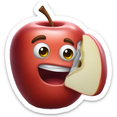 Candy apple in a fridge sticker