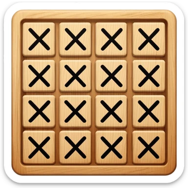 tic tac toe square 3 squares by 3 squares  sticker