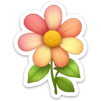 Flor con petalos multicolor sticker