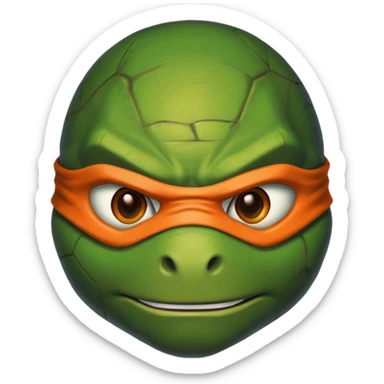 Ninja Turtle With An Orange Mask sticker