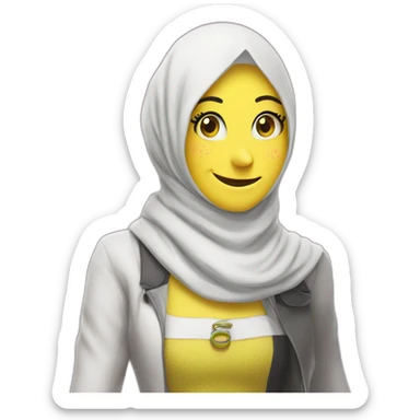 hijabi spongebob-cosplay sticker