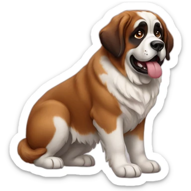 saint-bernard-dog-love sticker