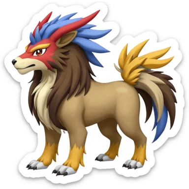 Xerneas-Raikou-Entei-Fakémon-hybrid-creature (full body)  sticker