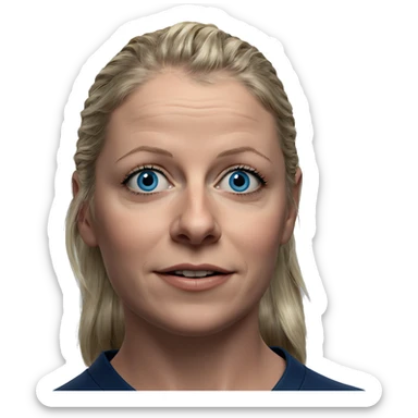 blonde girl with blue eyes sticker