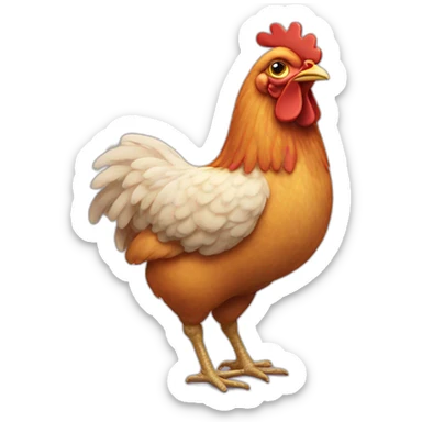 judgmental chicken sticker