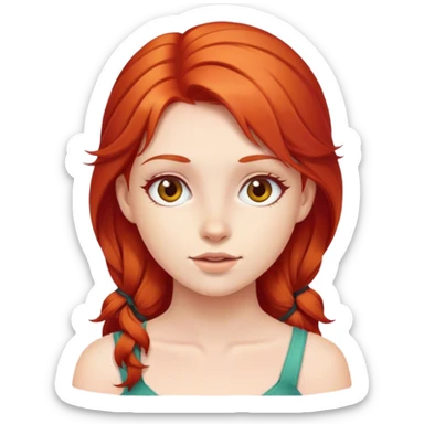Chica pelirroja  sticker