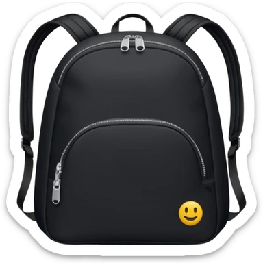 sac a dos plat noir type sport sticker