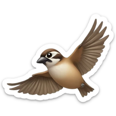 flying sparrow sticker