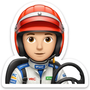 My emoji is a WRC rallye driver sticker