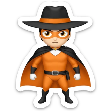 Diseña un Zorro animado cuerpo completo  sticker