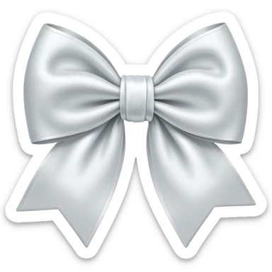white bow sticker