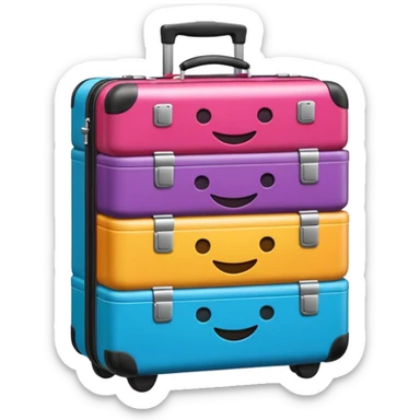 emoji suitcase sticker