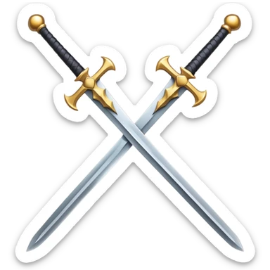 cross swords  sticker