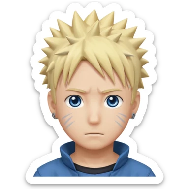 Naruto Anime style boy head sticker