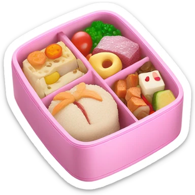 Light pink bento box open sticker