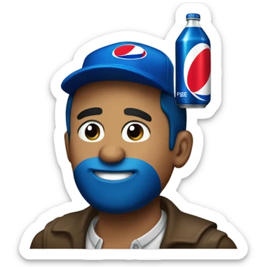 Peruvian drinking pepsi sticker