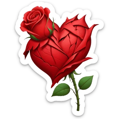 Put The 💔 Emoji And 🥀 Emoji Together In One Image sticker