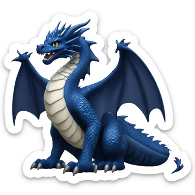 Navy blue dragon sticker