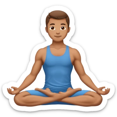 Yoga Practitioner man  sticker