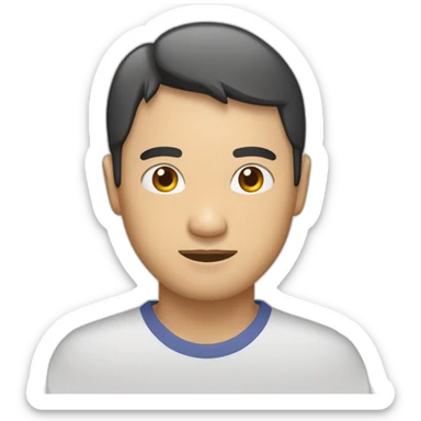 humain asiatique qui écarte ses yeux sticker