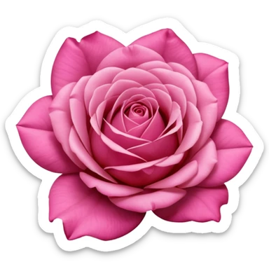 “A Polaroid photo of a pink rose  sticker