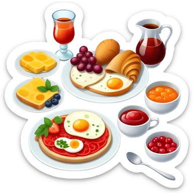 Turkish Breakfast text with Beautiful finish  sticker