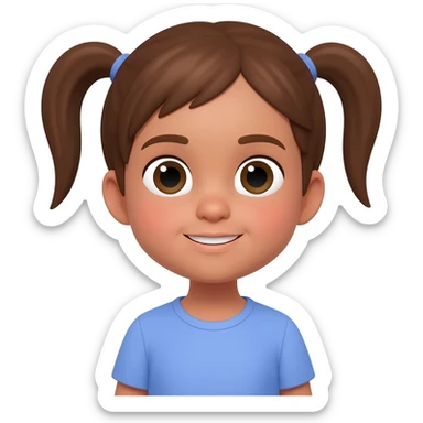 Little Girl with pigtails sticker
