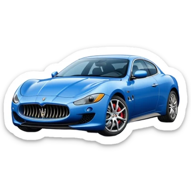 Blue Maserati sticker