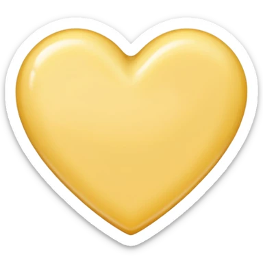 butter coloured heart sticker