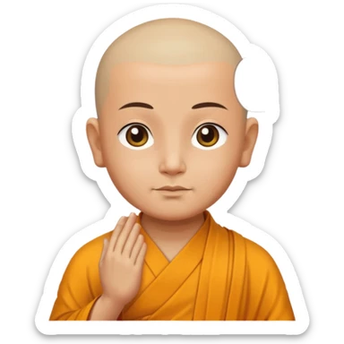 Buddha monk in meditation  sticker