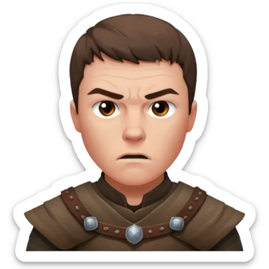 gofery angry  from Games of throne character face only younger sticker