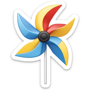 White only, pinwheel only sticker