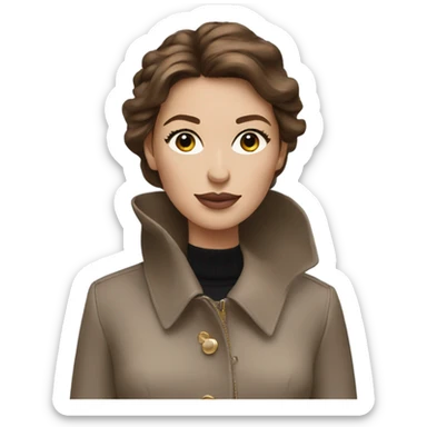 lady with brown hair wearing Dior sticker