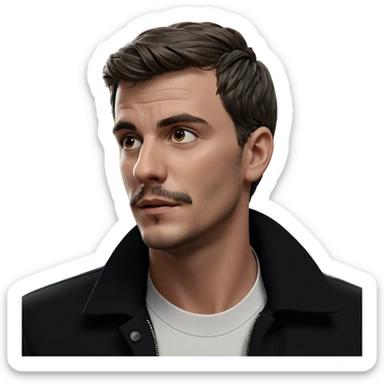 portrait of a stylish man sticker