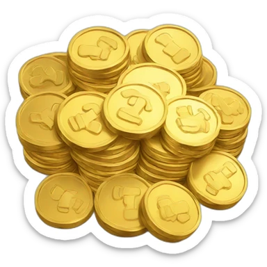 Gold coin pile sticker