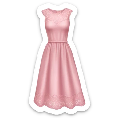 lace silk pink dress sticker